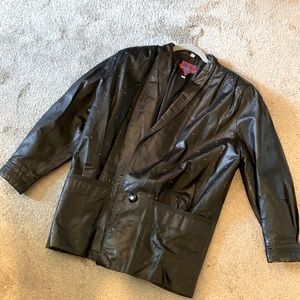 Gorgeous Verducci 100% genuine black leather studded jacket!!